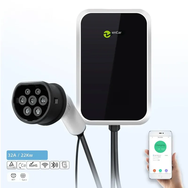 22Kw Wallbox Type 2 Ocpp Rfid - شاحن سيارات كهربائية بقوة 22 كيلو