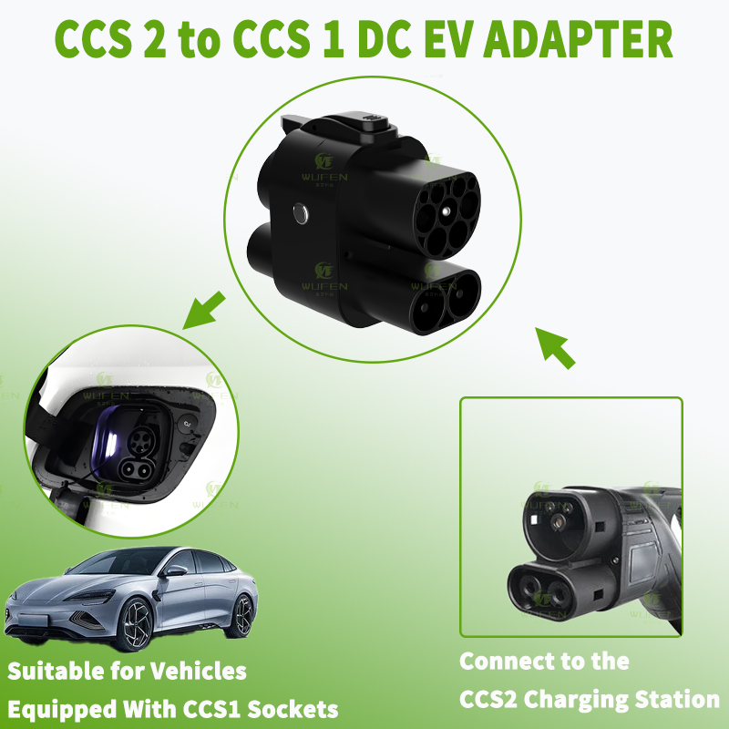 WUFEN CCS2 إلى CCS1 250A محول  - مراجعة Ccs2 To Ccs1 Fast Charge Adapter 250Kw وسعره