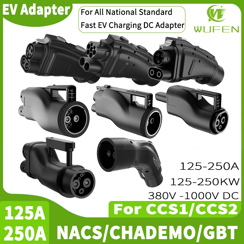 WUFEN لجميع محول شحن السيارة E - مراجعة Gb/T To Ccs2 200A Fast Charging Adapter وسعره