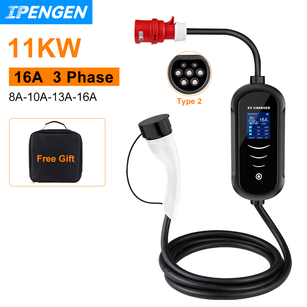 شاحن محمول IPENGEN للسيارة الك - مراجعة Portable Ev Charger 32A Type 2 Cee Plug وسعره