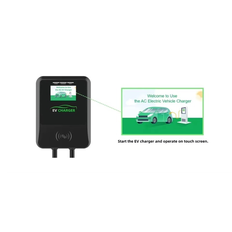محطة شحن السيارات الكهربائية W - مراجعة 22Kw Wallbox Type 2 Ocpp Rfid وسعره
