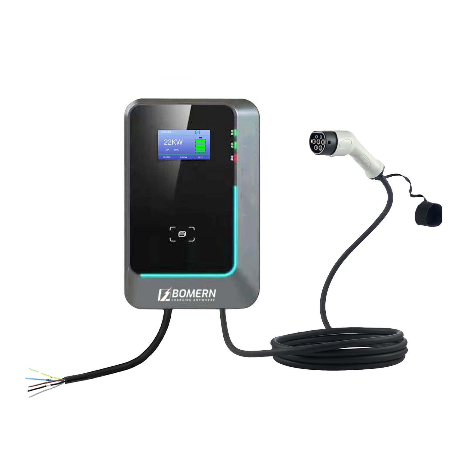 2025 رائجة البيع 7kw/11kw/22kw - مراجعة 22Kw Wallbox Type 2 Ocpp Rfid وسعره